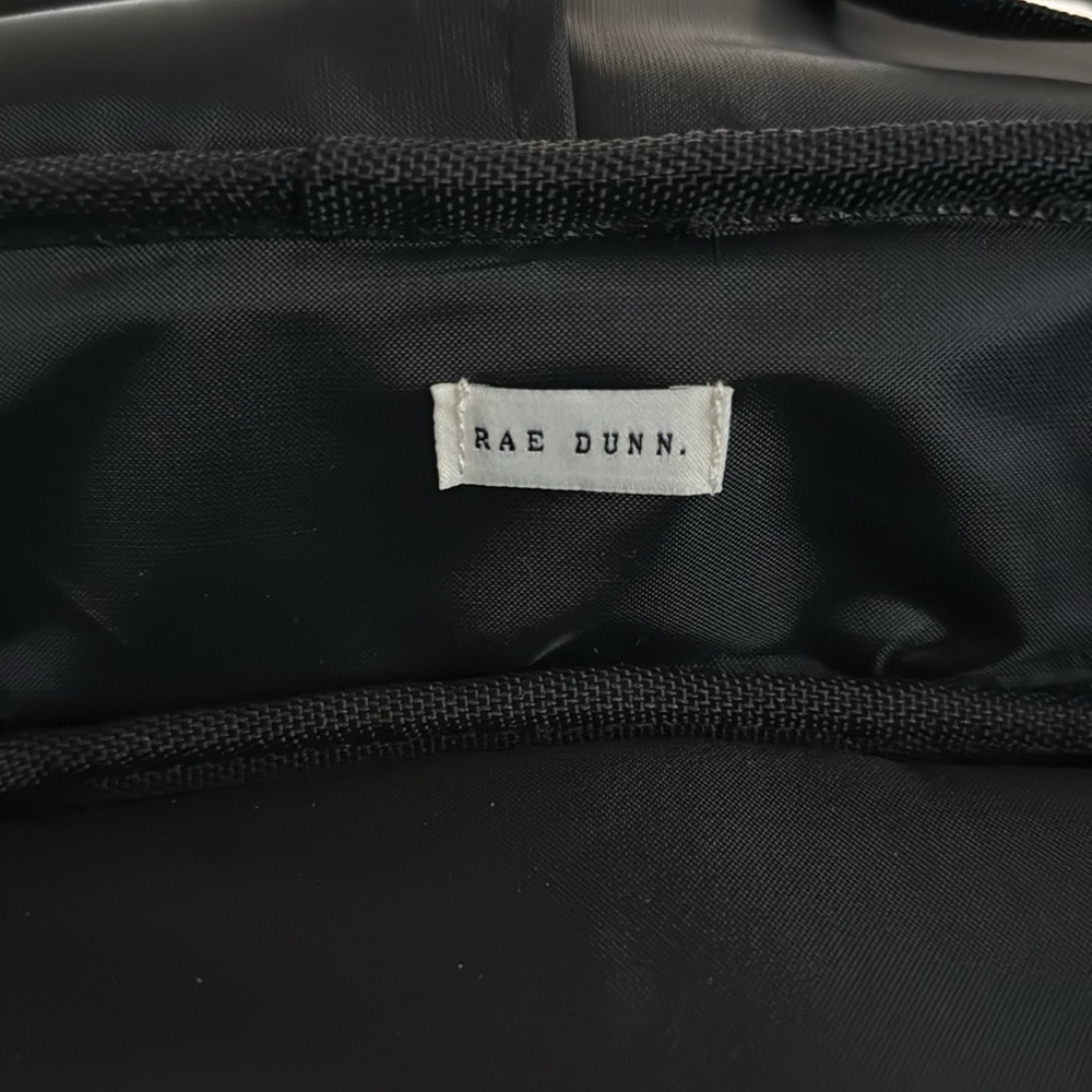 Rae Dunn Organize Black and White Zip Up Cosmetic Bag - Picture 4 of 6